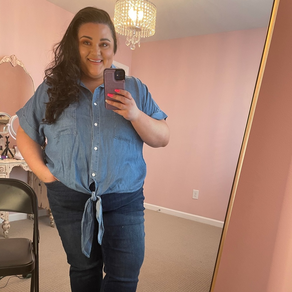 Blue tied top